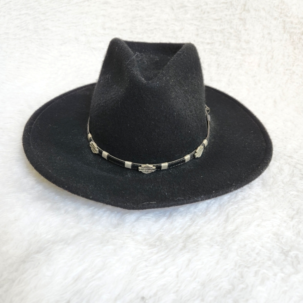 Harley-Davidson Mens Womens Wool Pinch Crease Hat - Picture 5 of 7